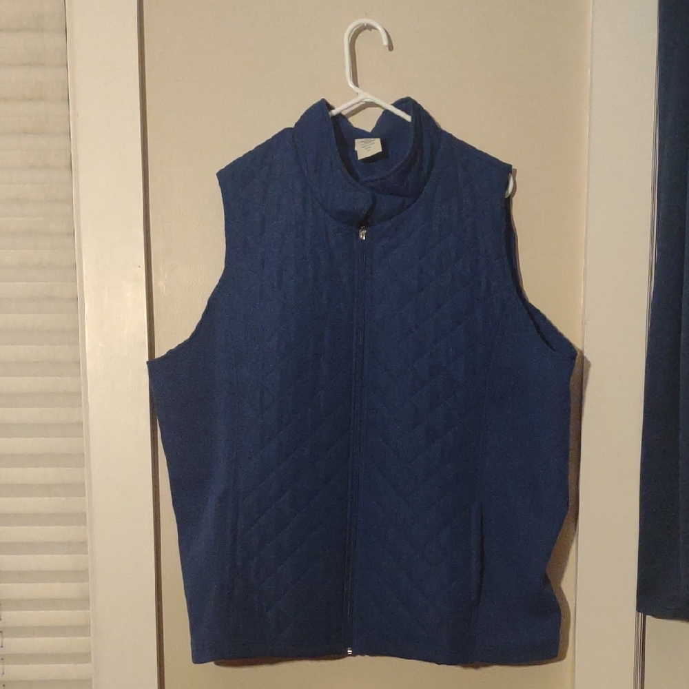 Blair Royal Blue Quilted Lightweight Womens 3XL‎ Full Zip Vest